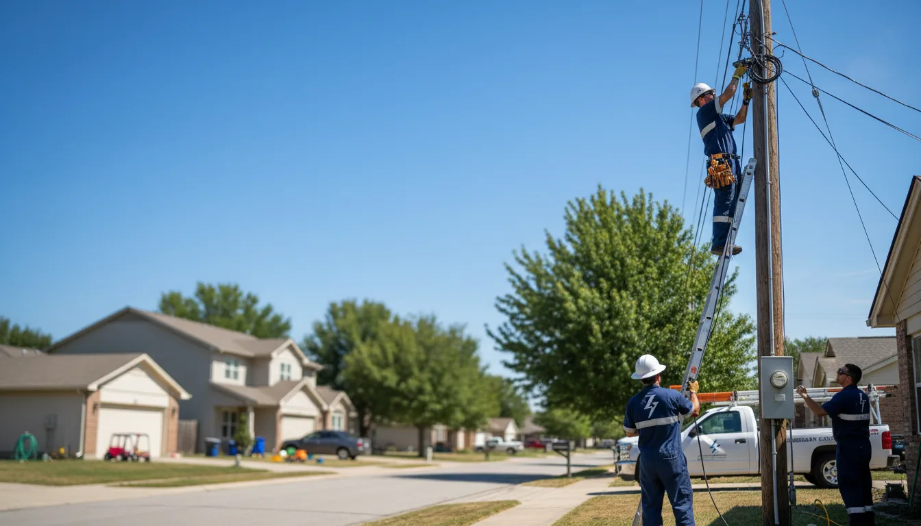 Residential electrician providing installation services in Cairo, WV